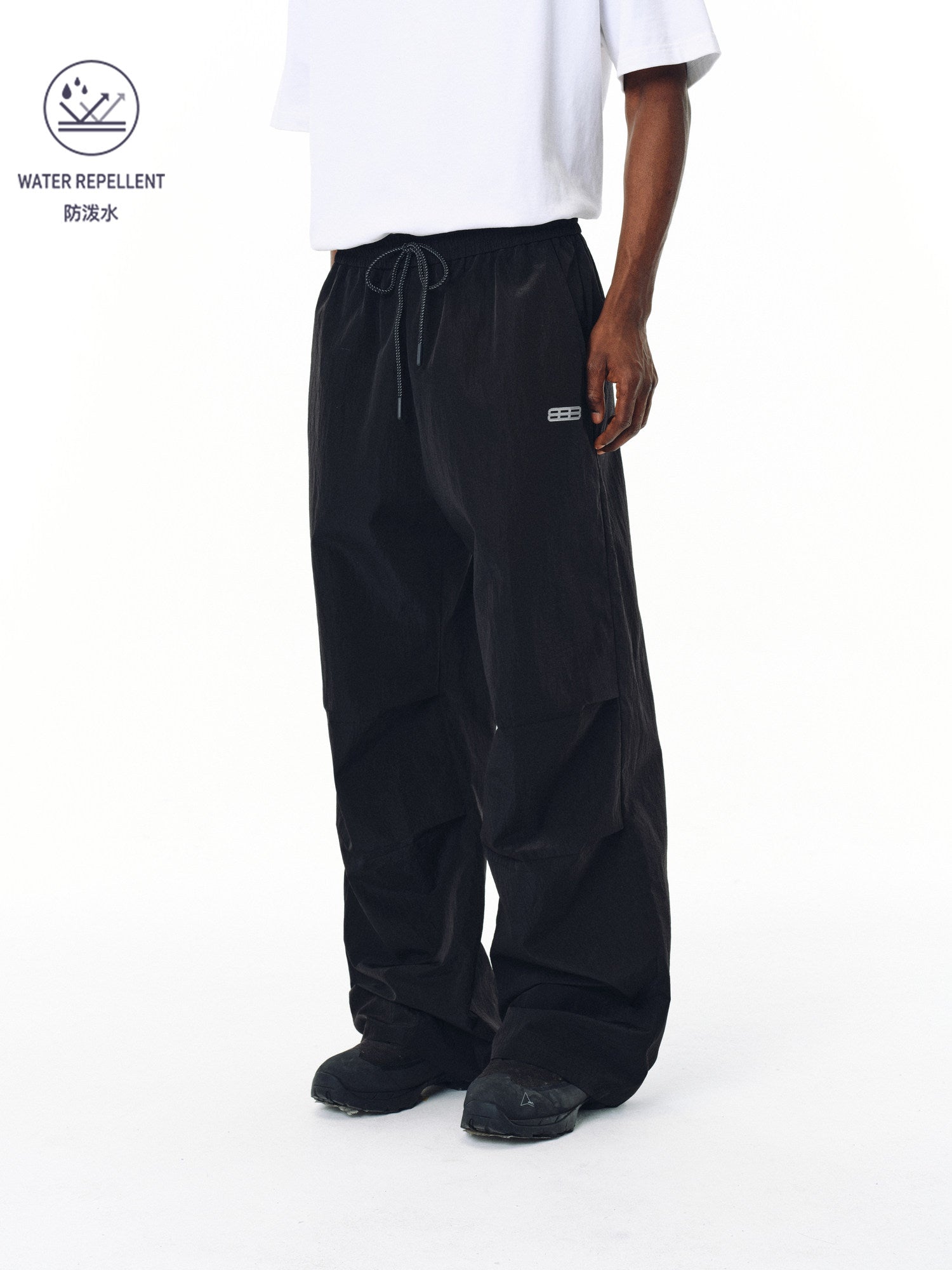 FPA Water-Repellent Slightly Crinkled Metal Nylon Paratrooper Pants – Chinese Streetwear Trendy Loose Fit Casual Long Pants for Spring/Autumn