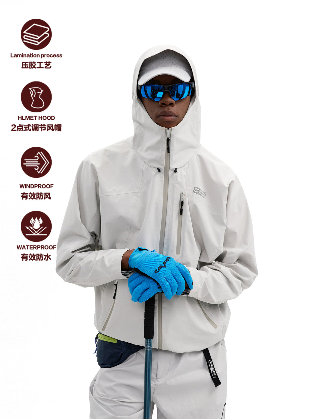 FPA Waterproof Seam-Sealed Outdoor Hard Shell Jacket - Chinese Streetwear Hiking Coat
