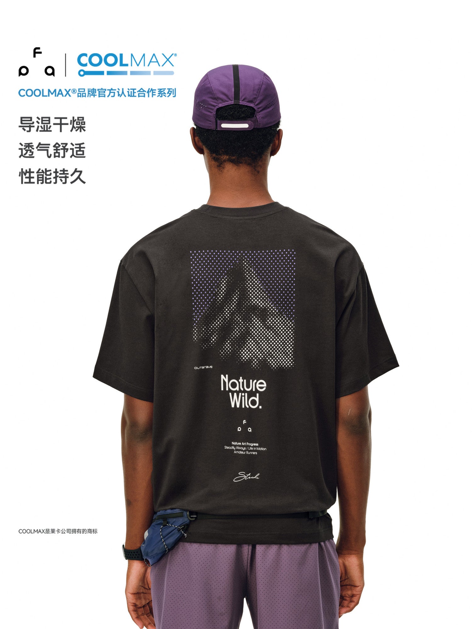 FPA Polka Dot Mountain COOLMAX Short Sleeve Summer Outdoor Sports Crew Neck Casual Couple T-Shirt