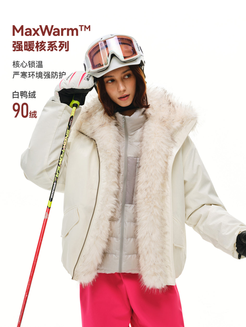 FPA Eco-Friendly Mink Logo Down Jacket 2026 New Winter Warm Couple White Premium Down Coat