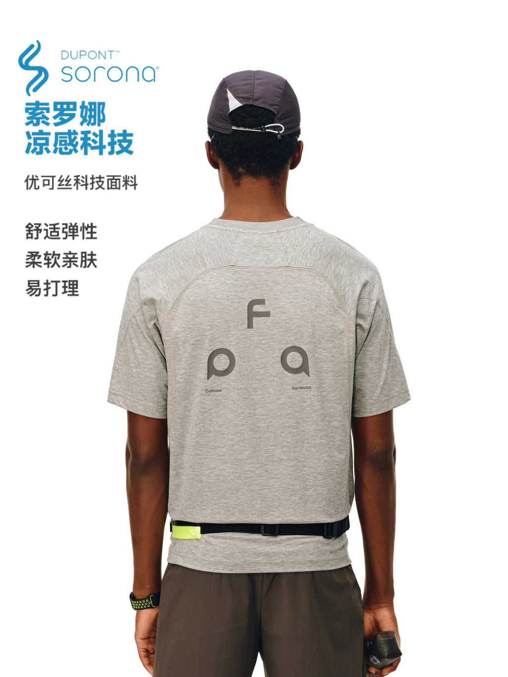 FPA Skin-Friendly Wrinkle-Resistant Cool Touch Sports Short Sleeve T-Shirt for Outdoor Fitness Summer Round Neck Couple Tee