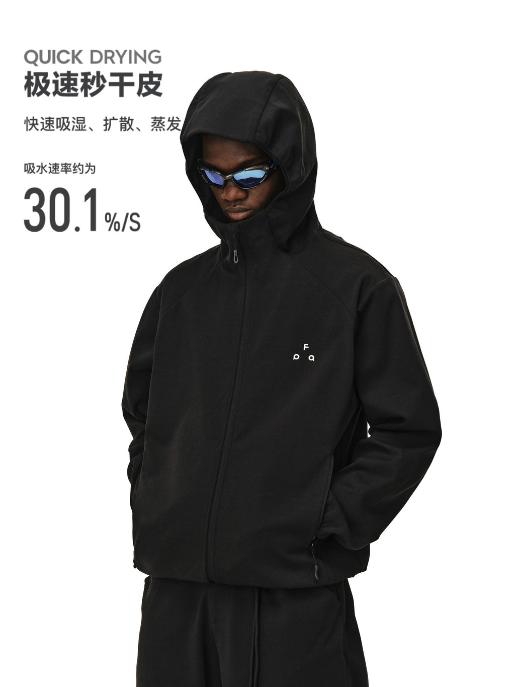 FPA Moisture-Wicking Sports Hooded Jacket Spring Autumn Outdoor Basic Casual Unisex Couple Thin Coat