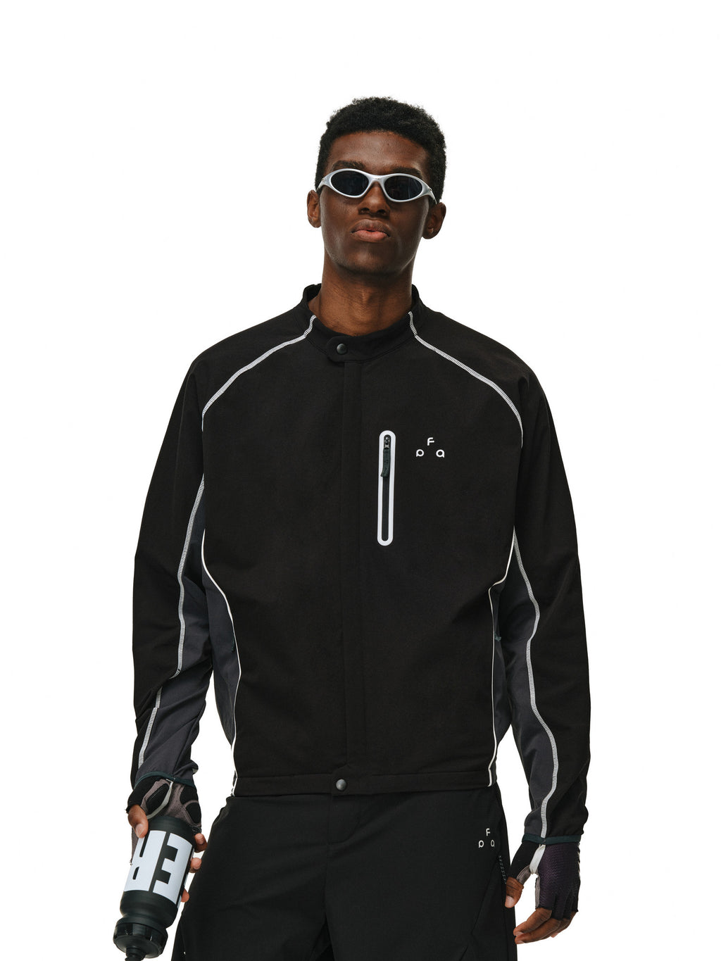 FPA Sports Contrast Stitching Jacket – Premium Casual Spring/Fall Lightweight Couple Black Jacket for Men