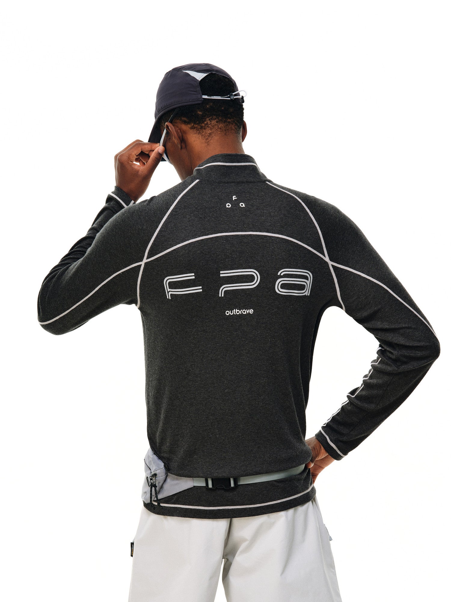 FPA Color-Block Stitch Half-Zip Long-Sleeve Autumn Wool Outdoor Half-Turtleneck Unisex T-Shirt