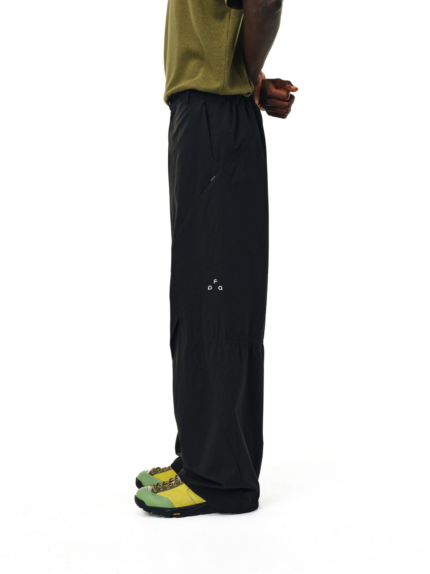 FPA Outdoor Structured Pleated Long Pants - Chinese Streetwear Loose Fit Summer Black Sports Casual Trousers