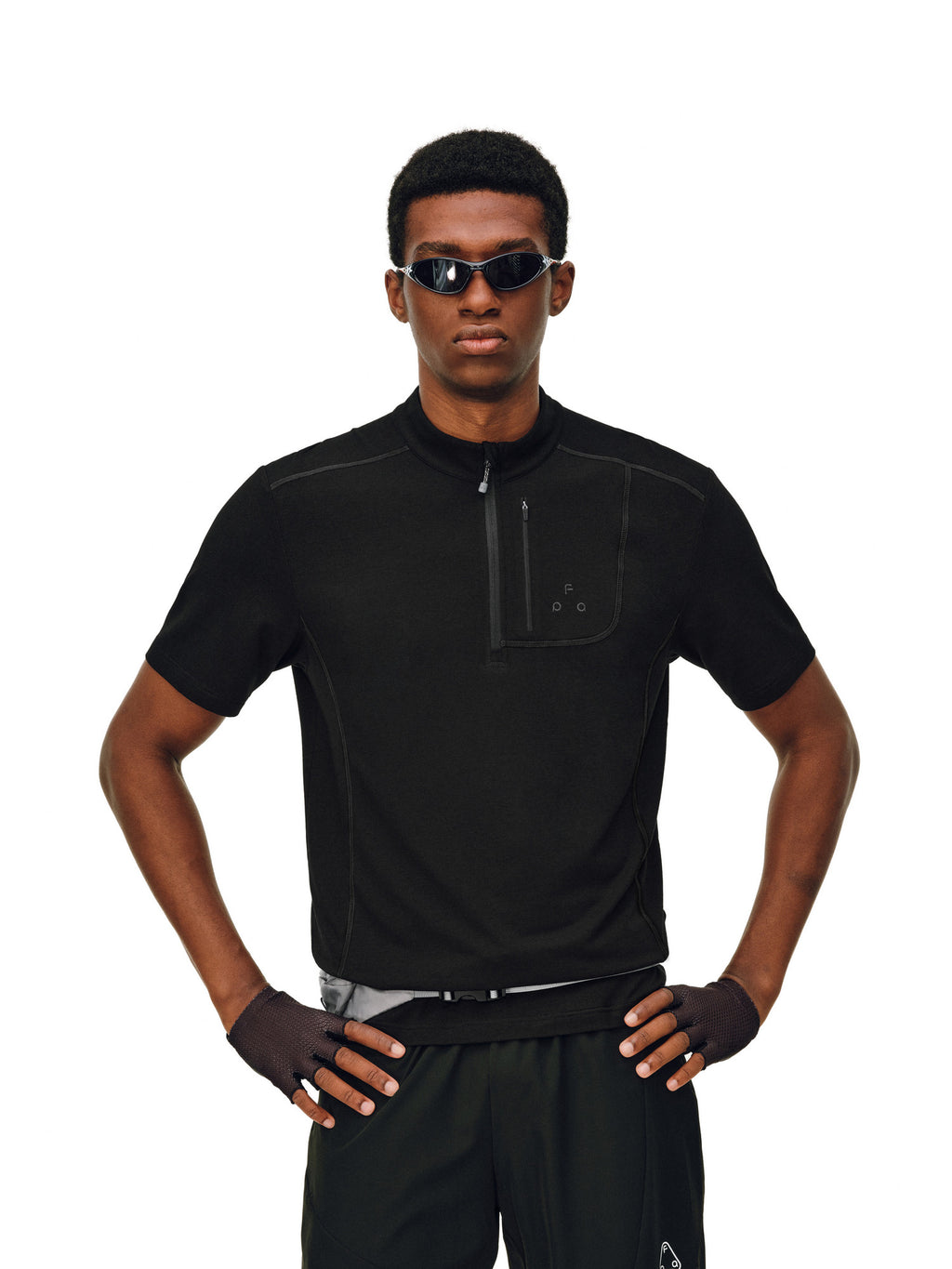 FPA Sport Stand Collar Half-Zip Short Sleeve T-Shirt 2026 New Summer Basic Logo Moisture-Wicking Casual Couple T-Shirt