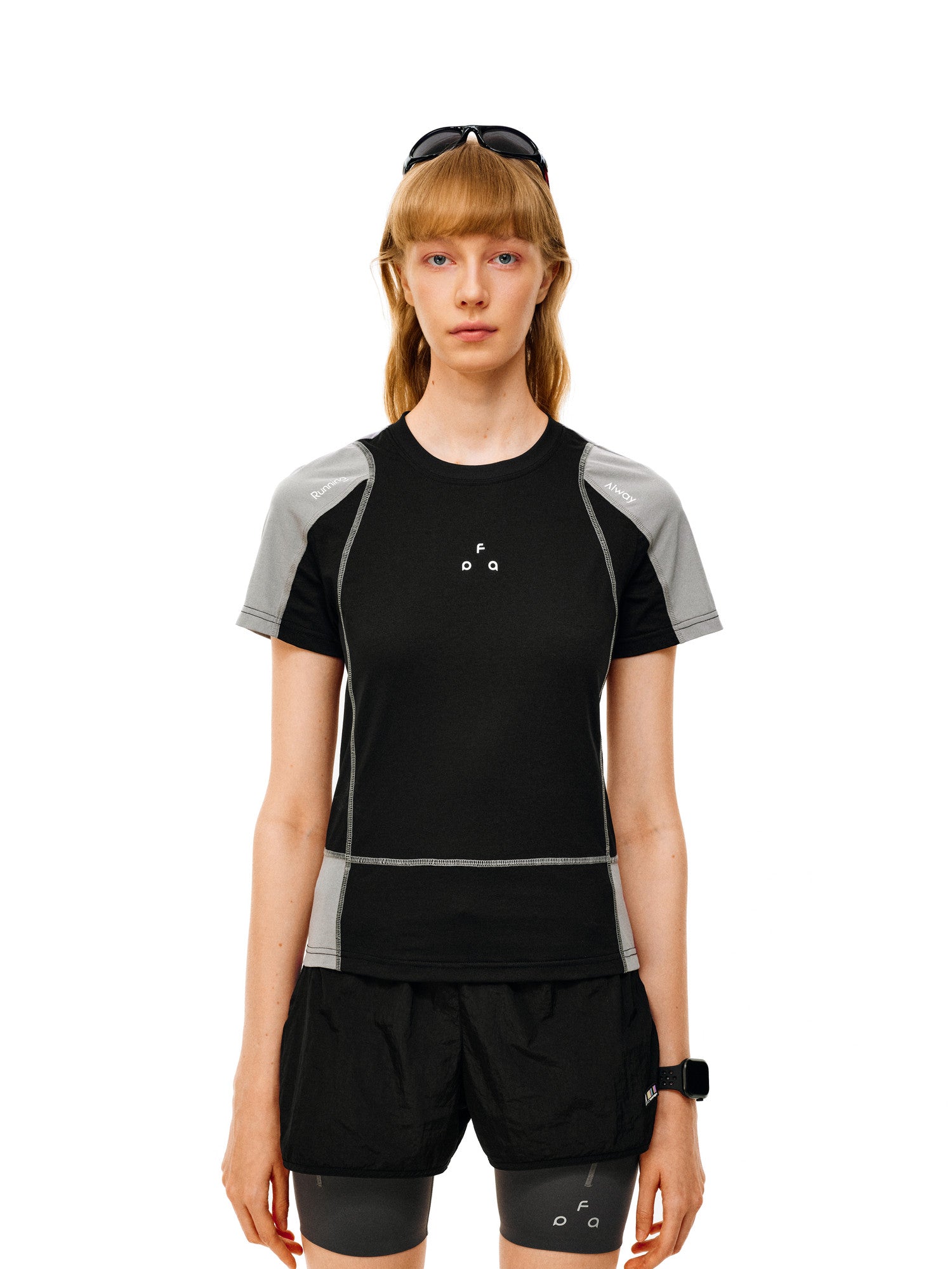 FPA Color-Block Sports Short Sleeve 2026 New Summer Round Neck Quick-Dry Cool-Touch Short T-Shirt for Women