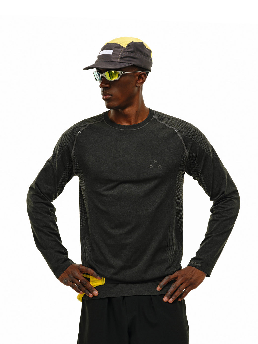 FPA Seamless Knit Texture Long-Sleeve Outdoor Sports Quick-Dry Crew Neck T-Shirt for Men