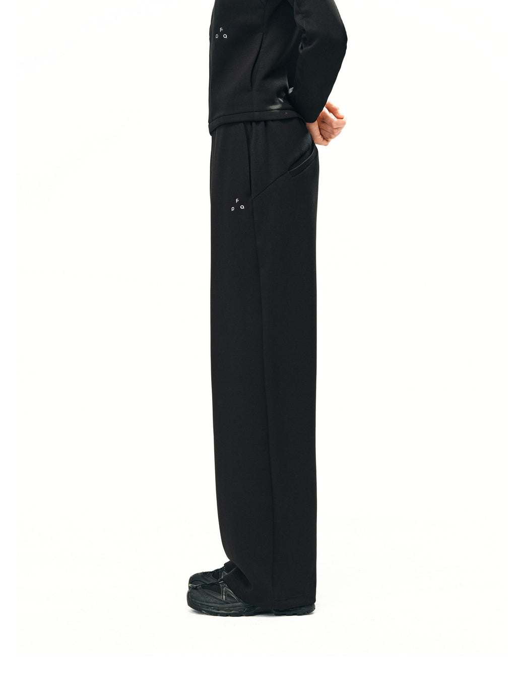 FPA Double-Sided Air Cotton Knit Wide-Leg Pants for Women - Chinese Street Style Spring/Autumn Athletic Casual Straight-Leg Pants