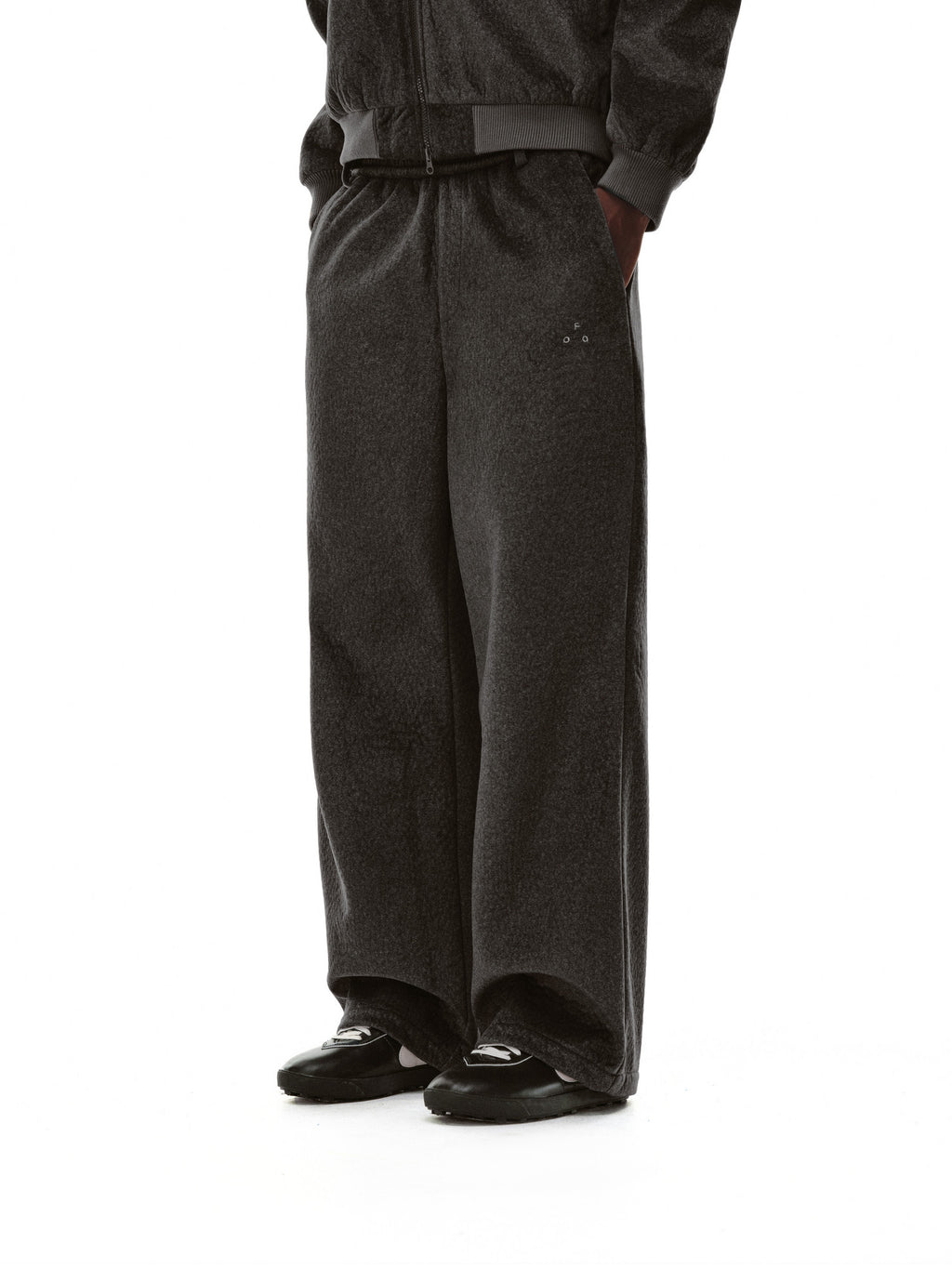 FPA Textured Drape Straight-Leg Pants with Soft Fleece Feel