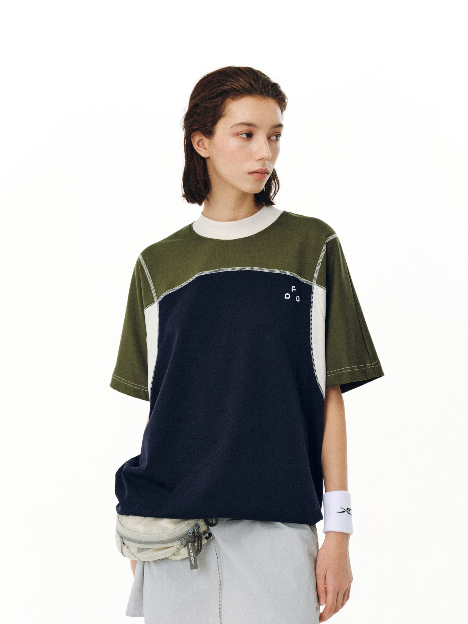 FPA Sports 7A Antibacterial Contrast Stitch Short Sleeve T-Shirt – Summer Two-Tone Casual Unisex Streetwear Tee