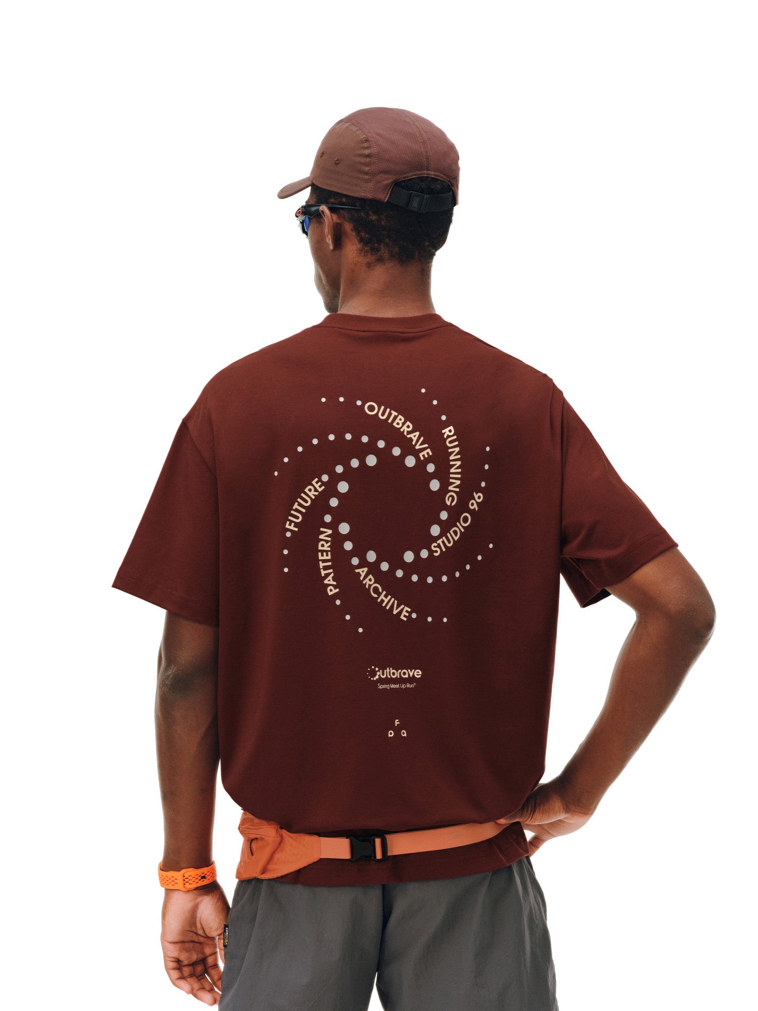 FPA Polka Dot Slogan COOLMAX Sports Short Sleeve T-Shirt - Summer Outdoor Quick-Dry Crew Neck Casual Couple Tee for Men