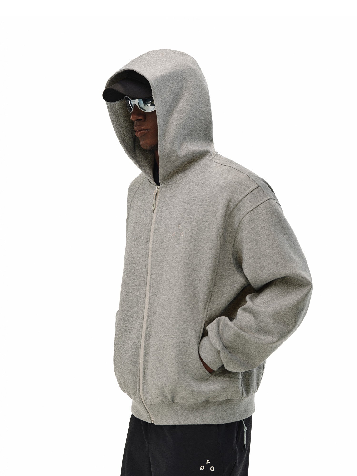 FPA Structural Line Hooded Sweatshirt - Basic Logo Casual Unisex Loose Spring Heavyweight Hoodie for Men