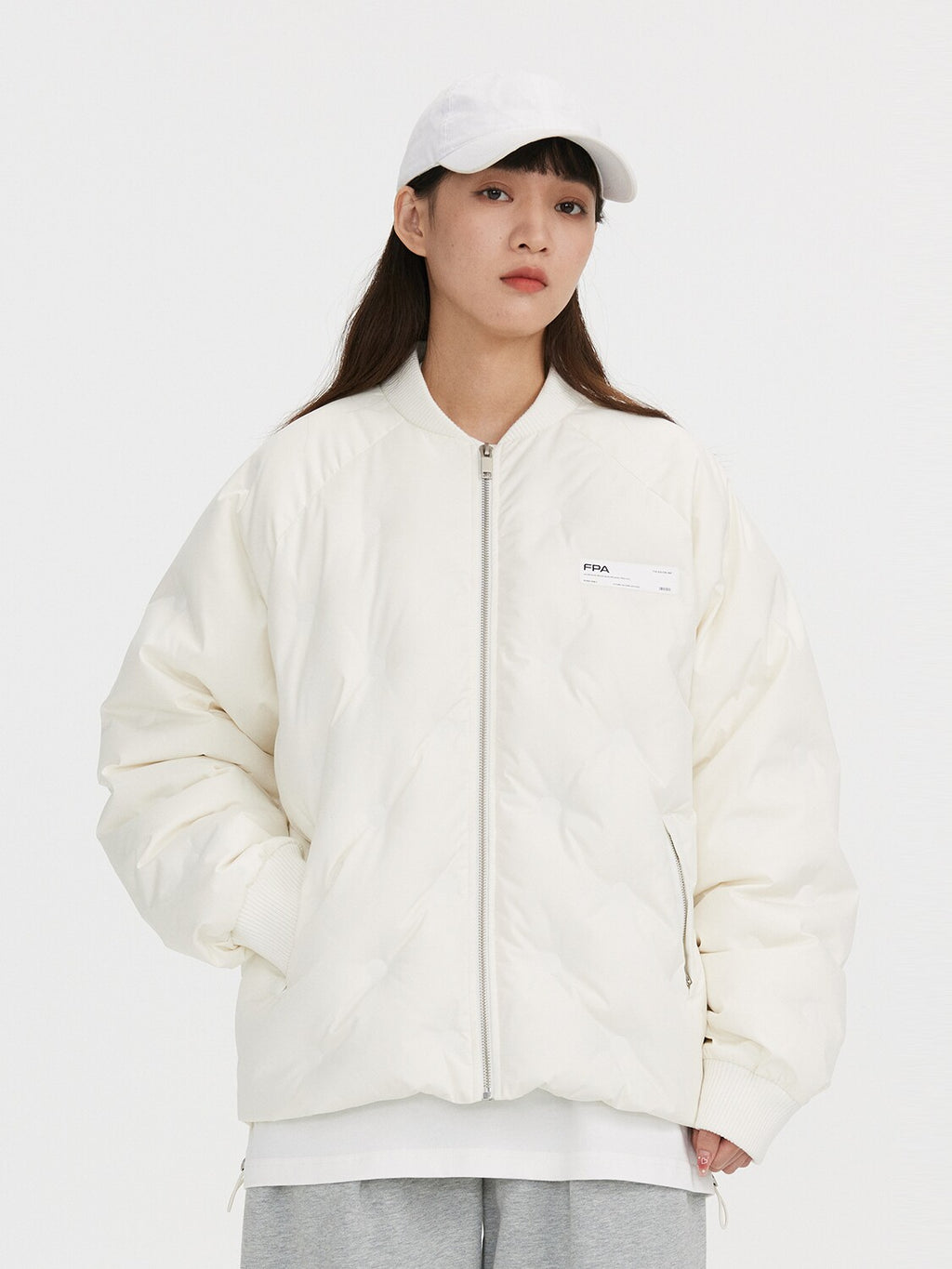 FPA Baseball Print Short Down Jacket – Chinese Streetwear Couple's Winter Thick Loose Warm Coat for Men