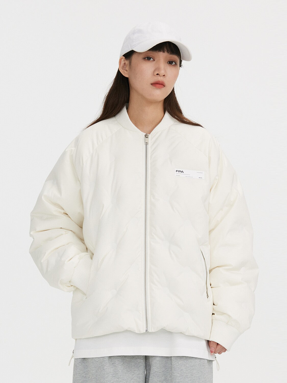 FPA Baseball Print Short Down Jacket – Chinese Streetwear Couple's Winter Thick Loose Warm Coat for Men