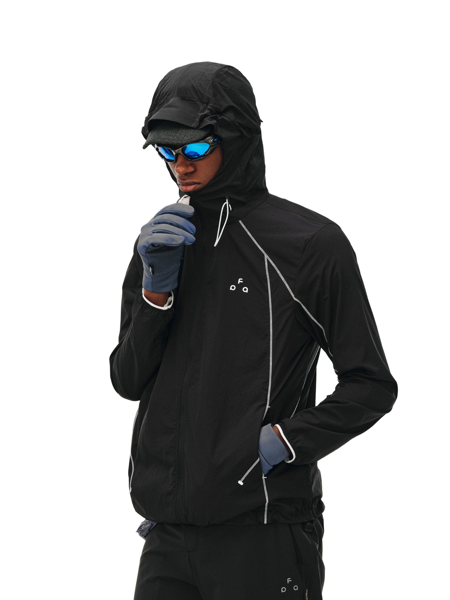 FPA Plaid Contrast Stitch Sun Protection Sports Jacket - Summer Outdoor Lightweight Hooded UV-Protective Unisex Jacket