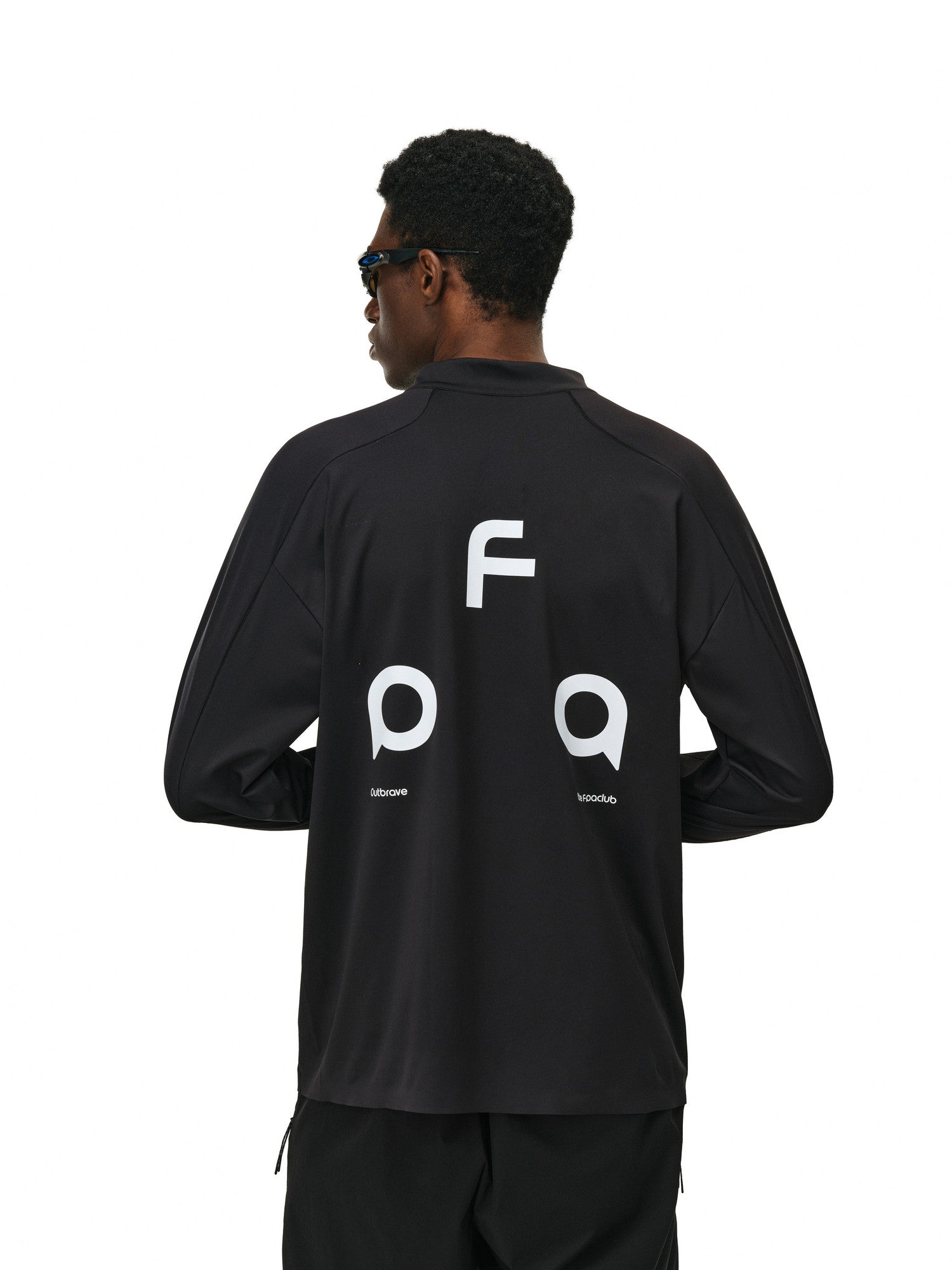 FPA Moisture-Wicking UPF50+ Half-Zip Cycling Jersey Long Sleeve Basic Logo Casual Couple Sports T-Shirt