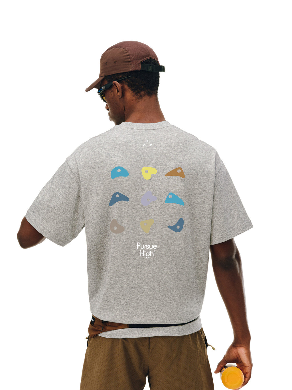FPA Climbing Print Athletic Short Sleeve T-Shirt - Summer Outdoor Casual Quick-Dry Breathable Tee