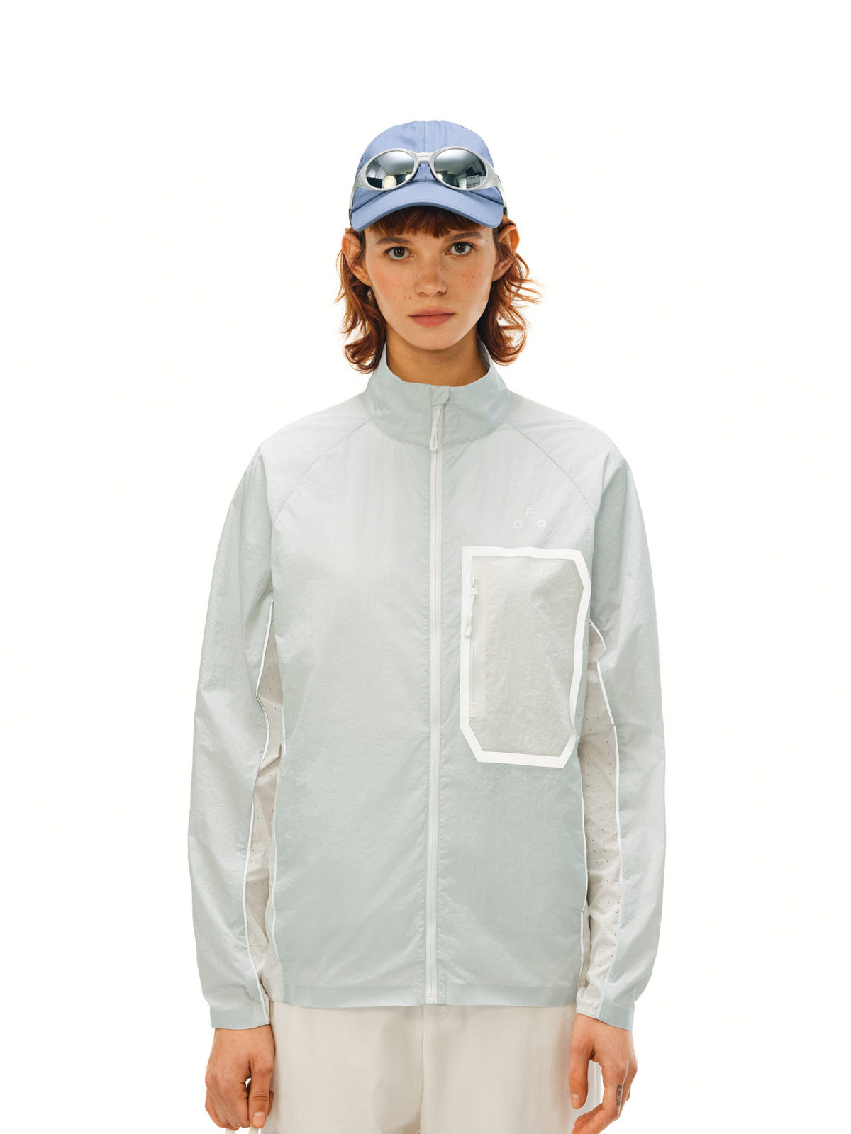 FPA Lightweight Water-Repellent Paneled Jacket for Outdoor Sports and Fitness, Couple Style, Stand Collar, Black