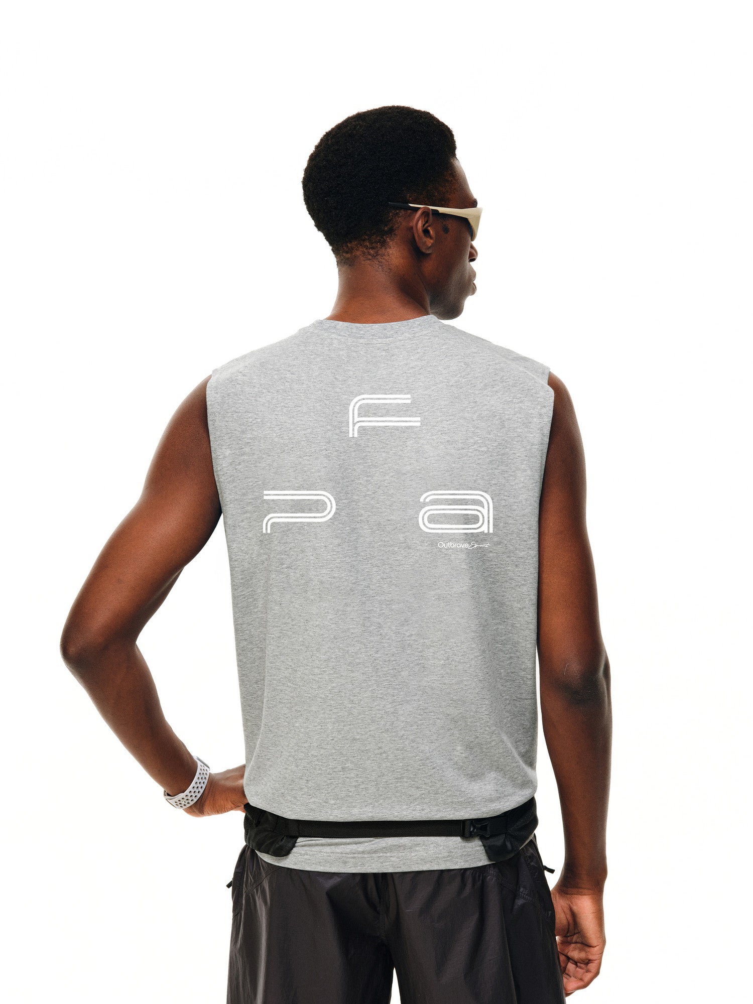 FPA Triangle Logo COOLMAX Sweat-Wicking Tank Top for Men - Athletic Running, Gym, Outdoor Quick-Dry Sleeveless Tee