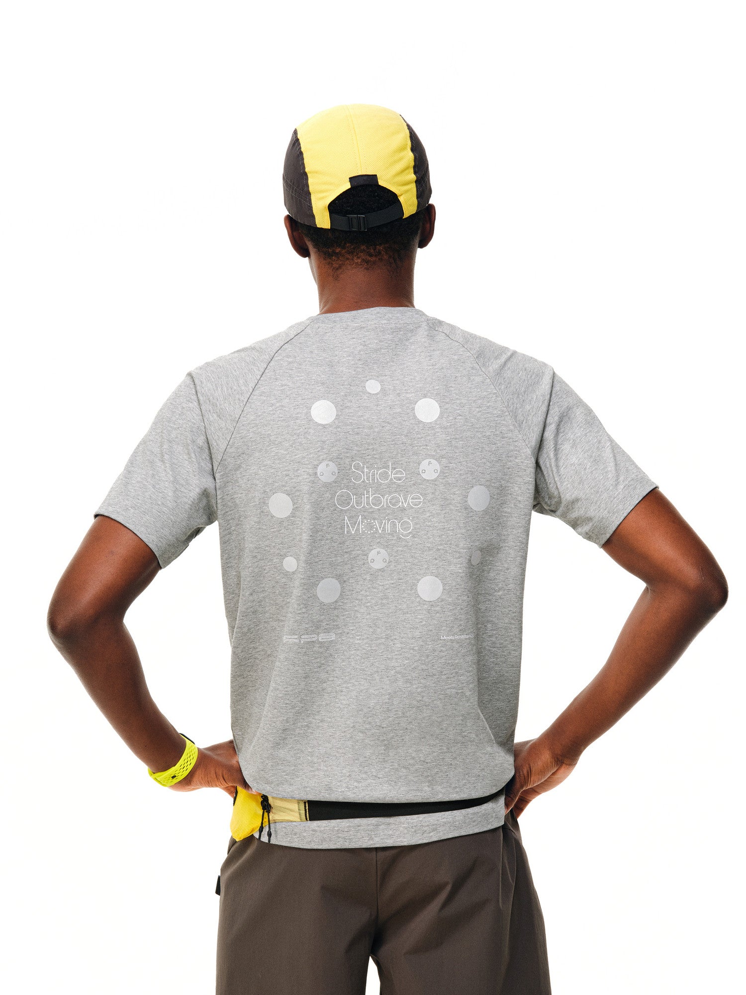 FPA Slogan Polka Dot Print Short Sleeve Summer Outdoor Sports COOLMAX Fitted Cool Touch Quick Dry T-Shirt for Men