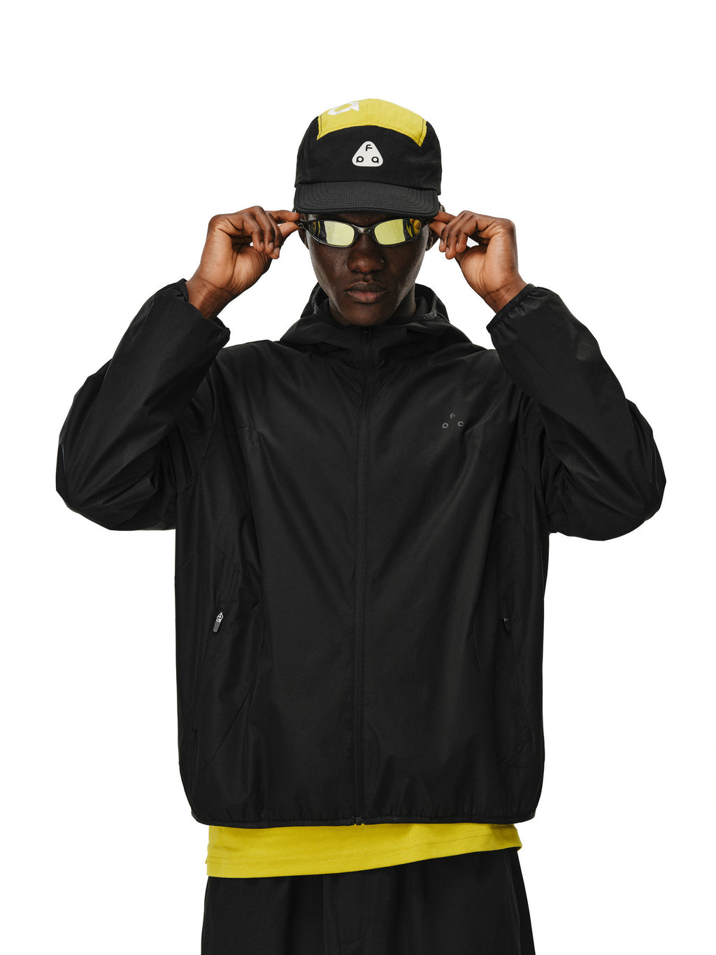 FPA Split Panel Sports Jacket – Chinese Streetwear Outdoor Unisex Short Fit Casual Thin Hooded Coat for Spring/Autumn