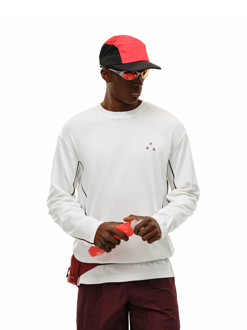 FPA Cool-Touch Quick-Dry Long-Sleeve Sports Shirt - Chinese Streetwear Contrast Stitching Couple Outdoor Spring T-Shirt for Men