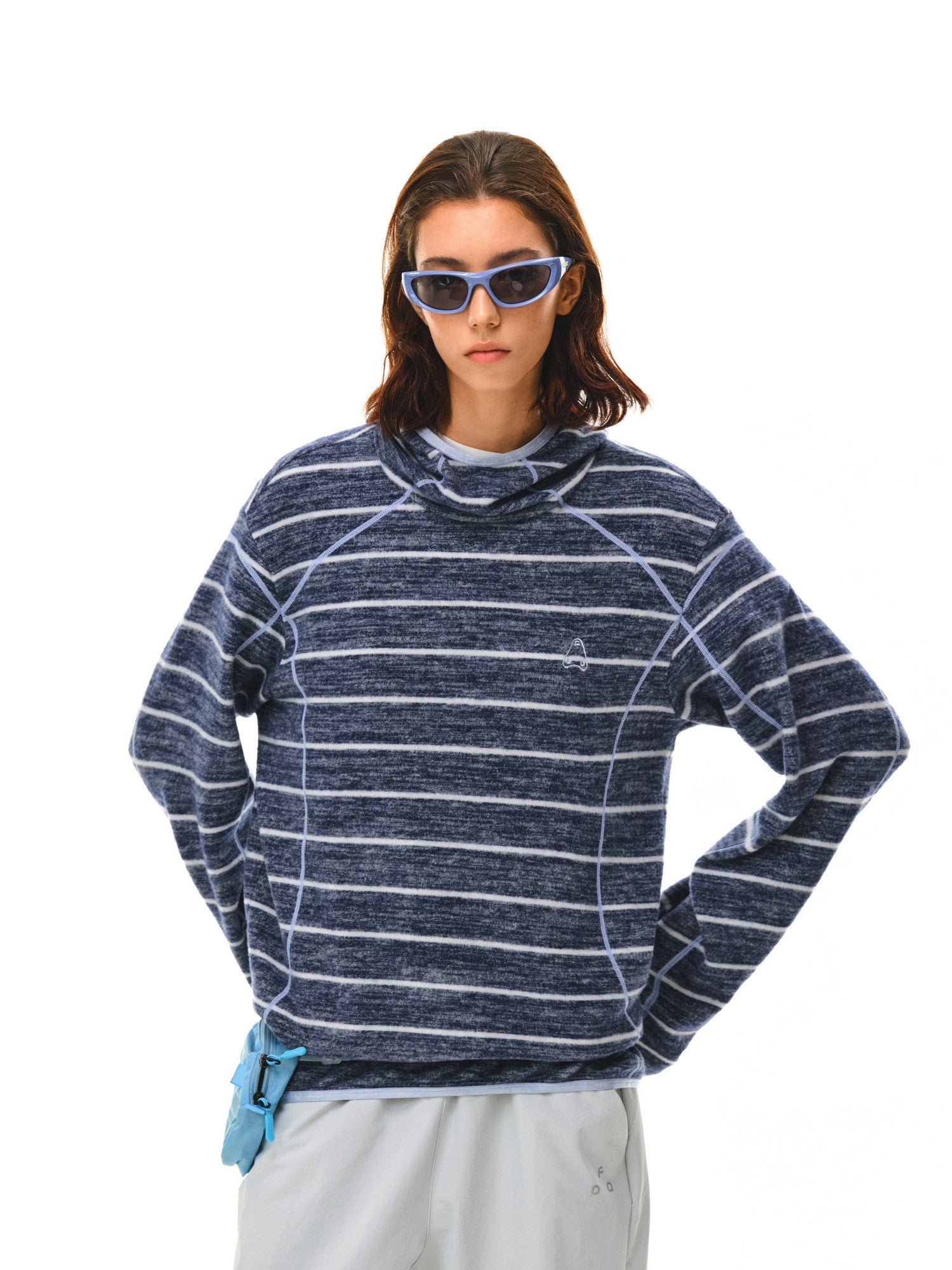 FPA Knitted Striped Hooded Sweatshirt - Spring/Fall Outdoor Sports Casual Knit Hoodie with Advanced Design