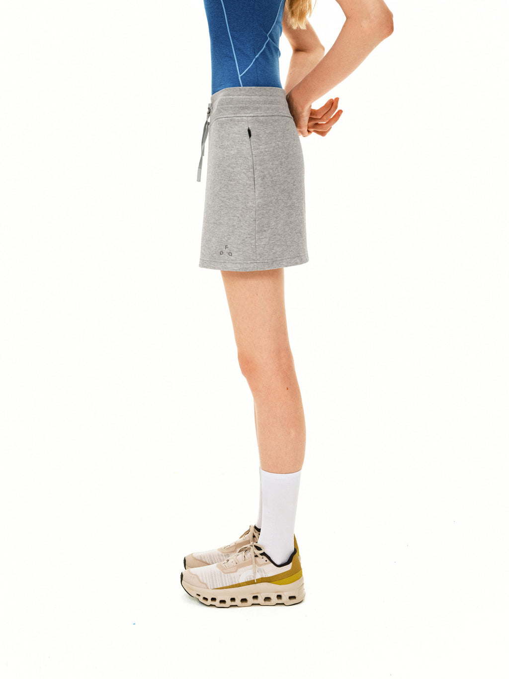 FPA Textured Drawstring A-Line Skirt with Sporty Silhouette – Summer Casual Basic for Women