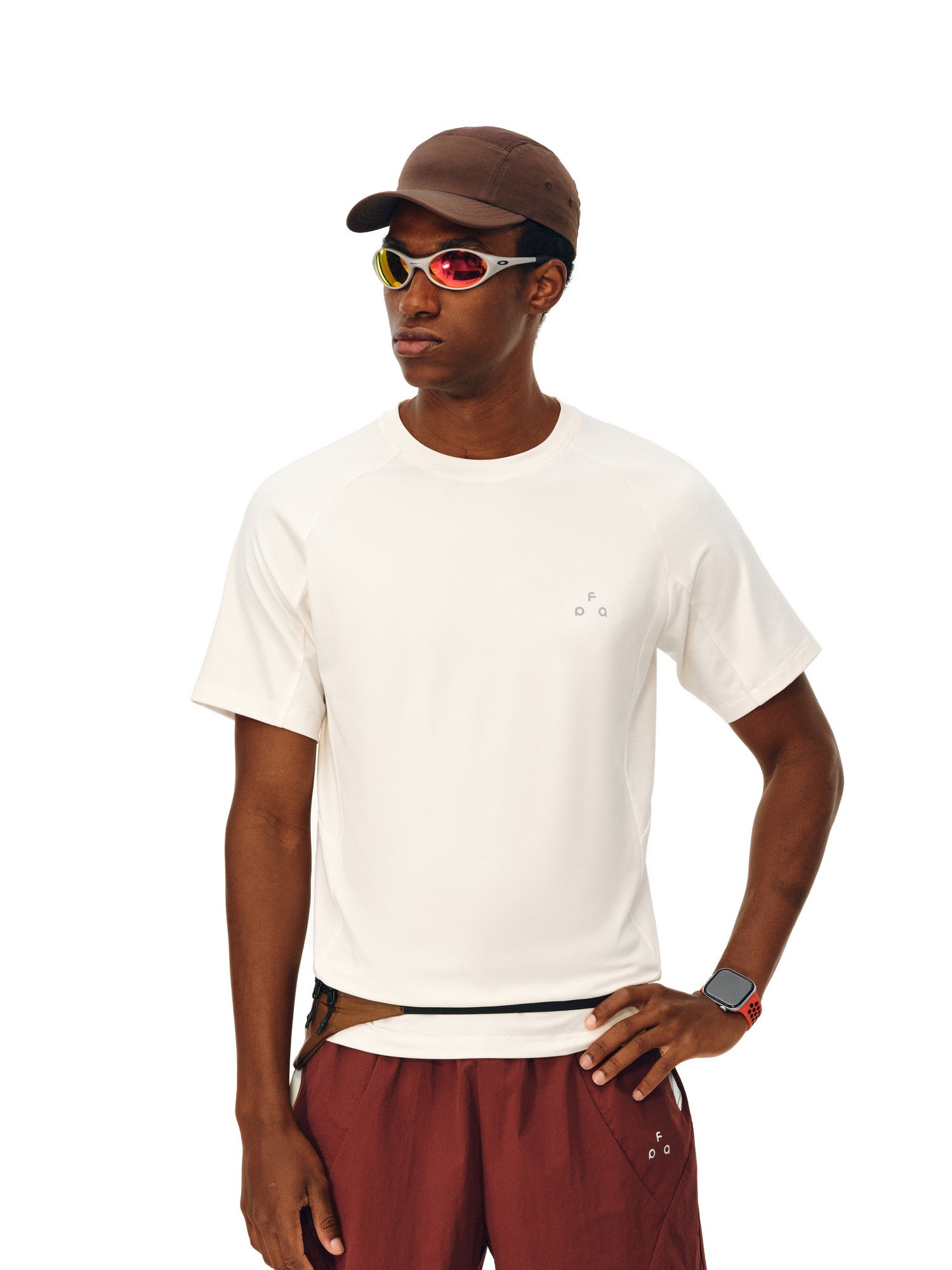 FPA Sports Basic Logo Print Short Sleeve T-Shirt for Men - Summer Outdoor Fitness Running, Comfortable Casual Crew Neck