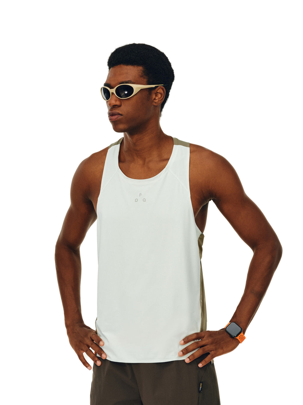 FPA Reflective Breathable Cooling Quick-Dry Antibacterial Sports Tank Top for Men, Summer Fitness Running Outdoor Sleeveless T-Shirt