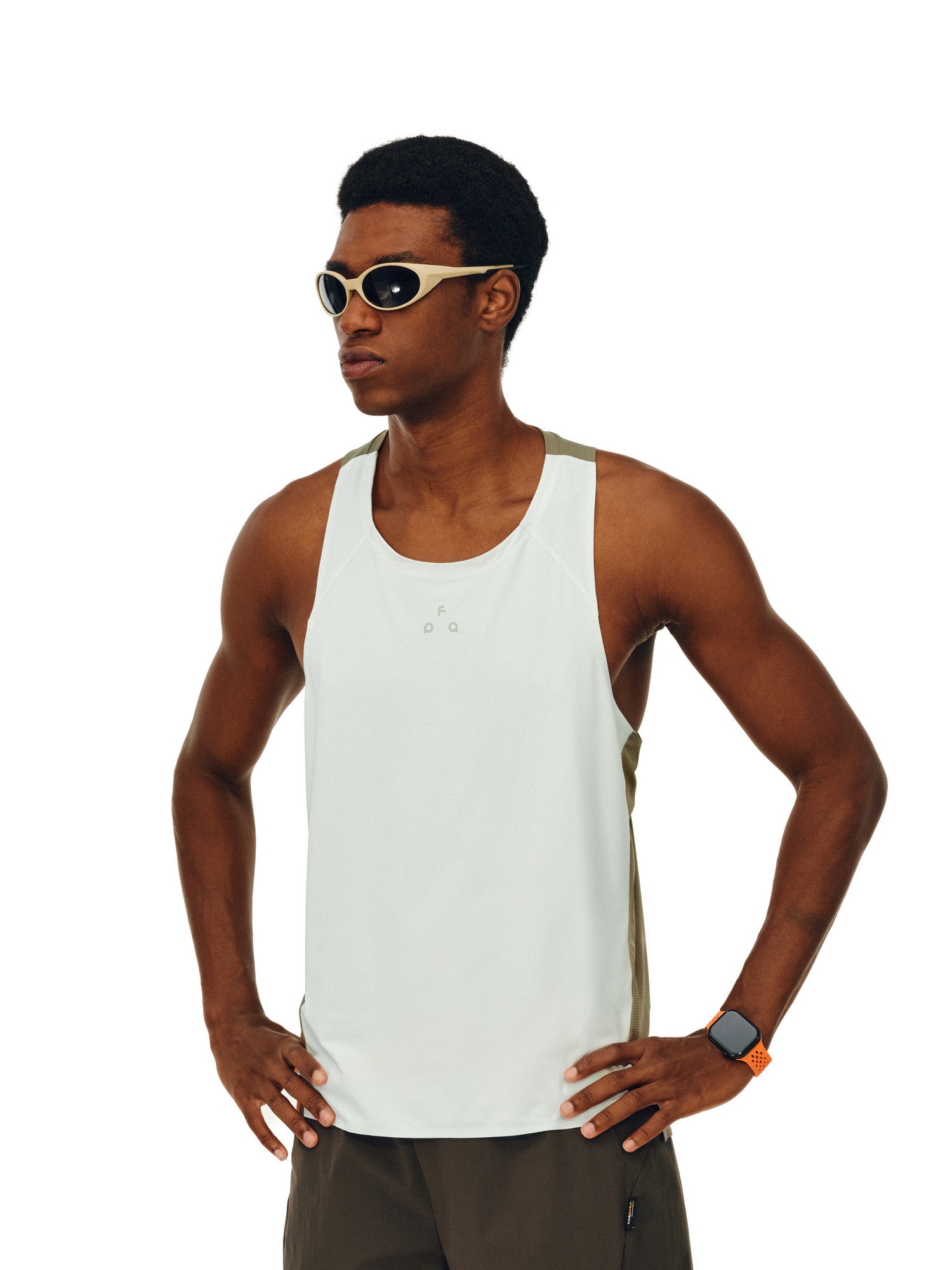 FPA Reflective Breathable Cooling Quick-Dry Antibacterial Sports Tank Top for Men, Summer Fitness Running Outdoor Sleeveless T-Shirt