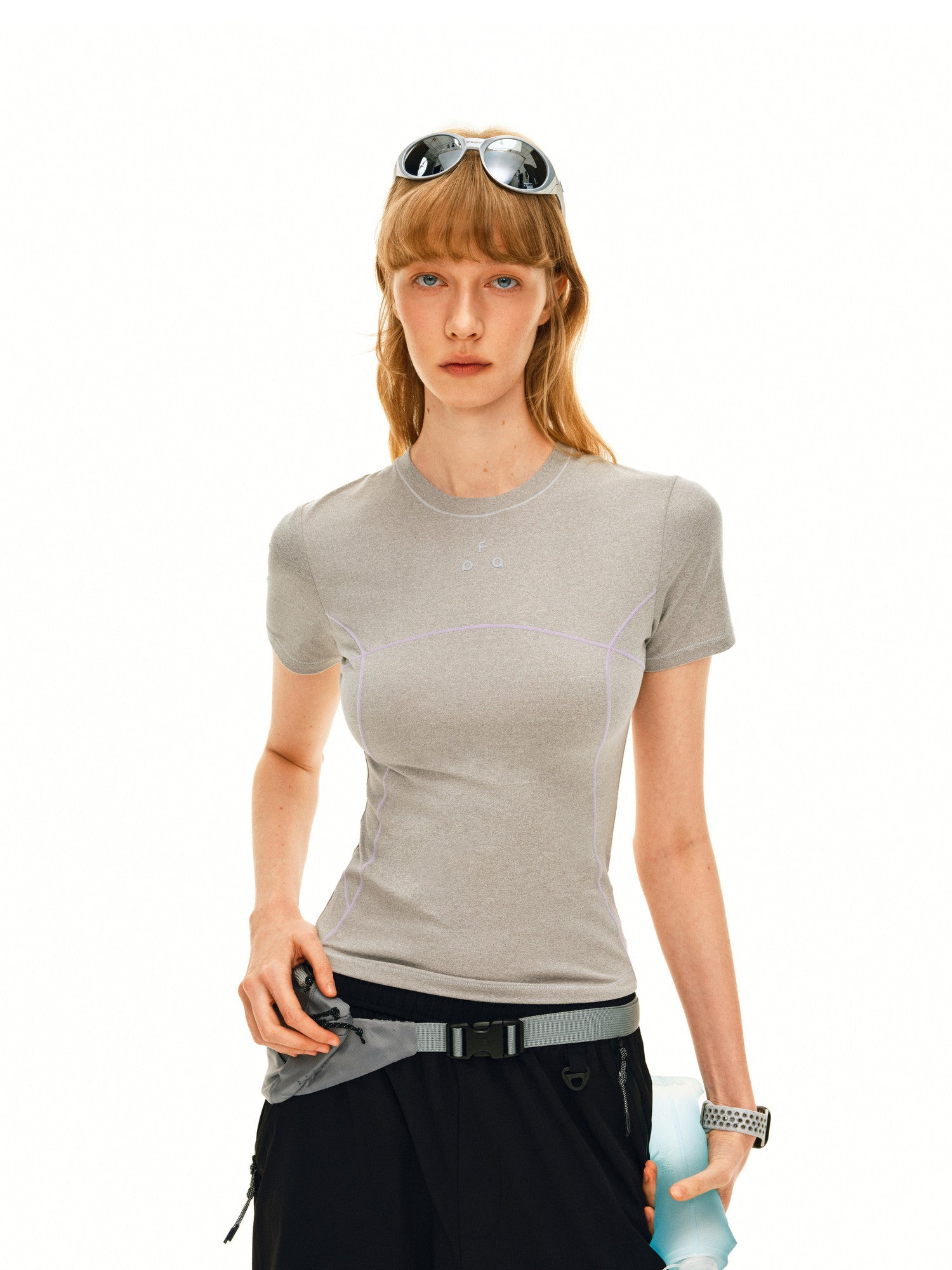 FPA 7A Antibacterial Breathable Quick-Dry Athletic Short Sleeve Summer Outdoor Basic Crew Neck Fitted T-Shirt for Women