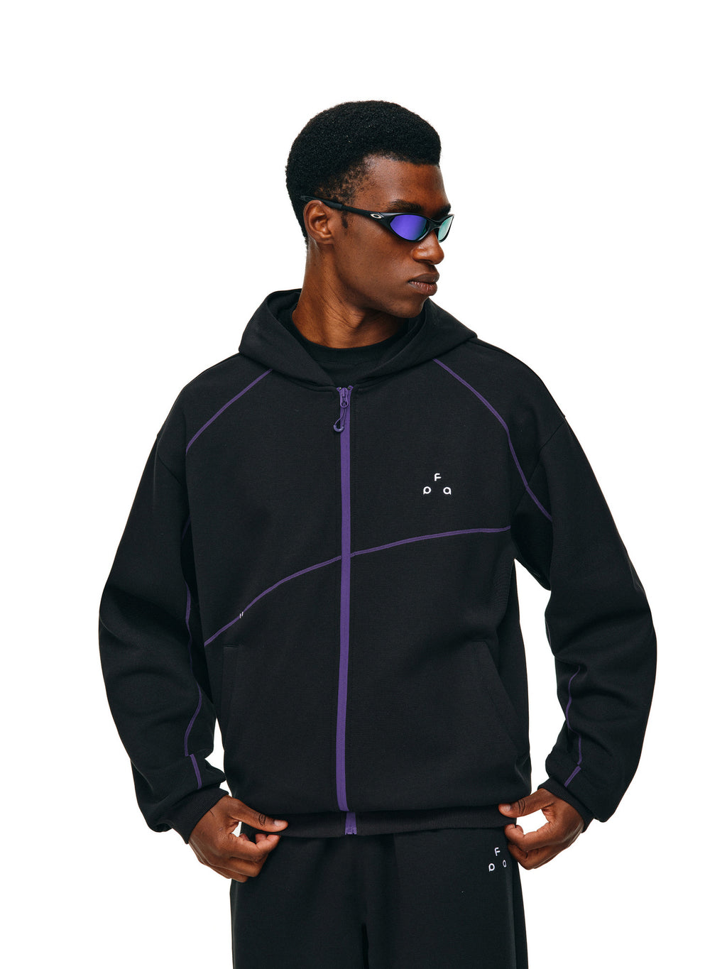 FPA Color-Block Hooded Sweatshirt Jacket 2026 Fall New Style Casual Sports Unisex Zip-Up Hoodie for Men