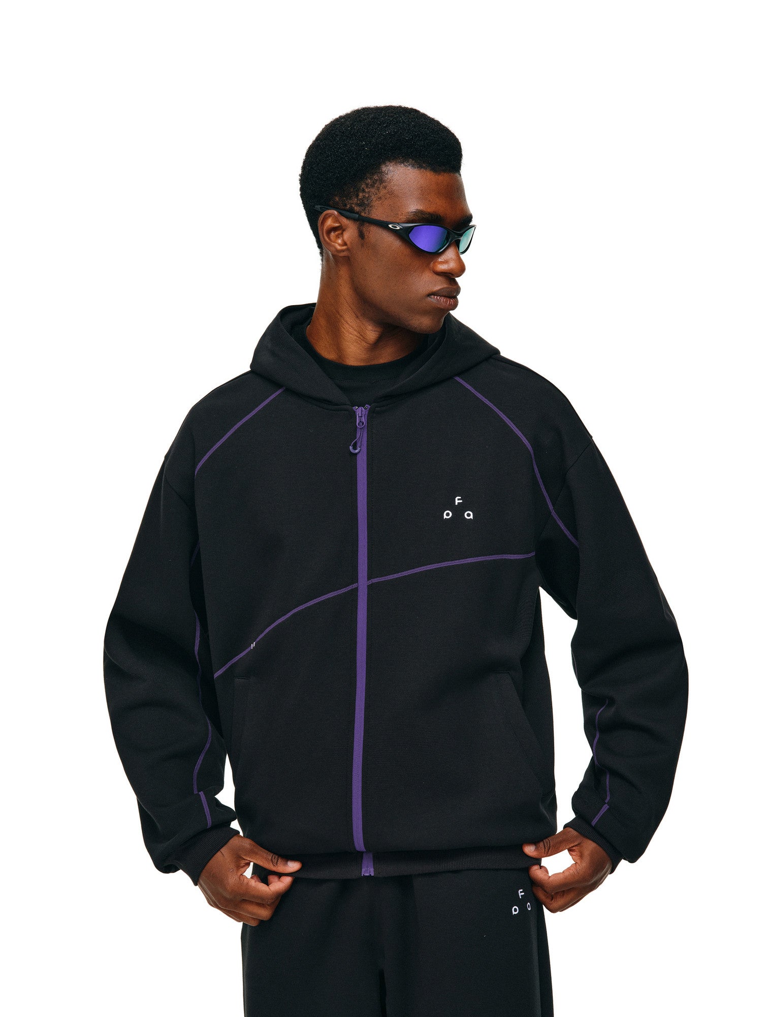 FPA Color-Block Hooded Sweatshirt Jacket 2026 Fall New Style Casual Sports Unisex Zip-Up Hoodie for Men