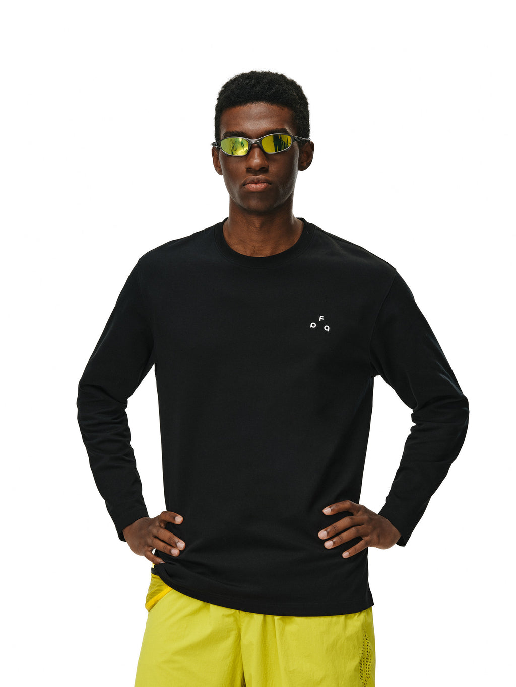 FPA Triangle Basic Small Logo Long Sleeve T-Shirt for Spring/Autumn Casual Sports Crew Neck Inner Layer Heavyweight Tee for Men