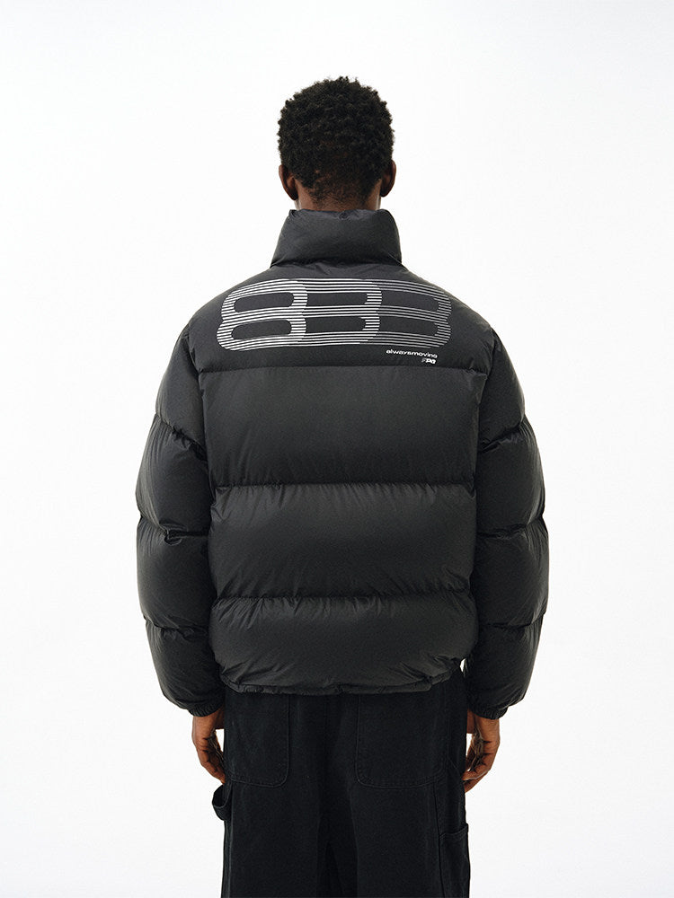 FPA Phantom 8 Short Down Jacket with Stand Collar - Winter Thick Warm Loose Unisex Down Coat for Men