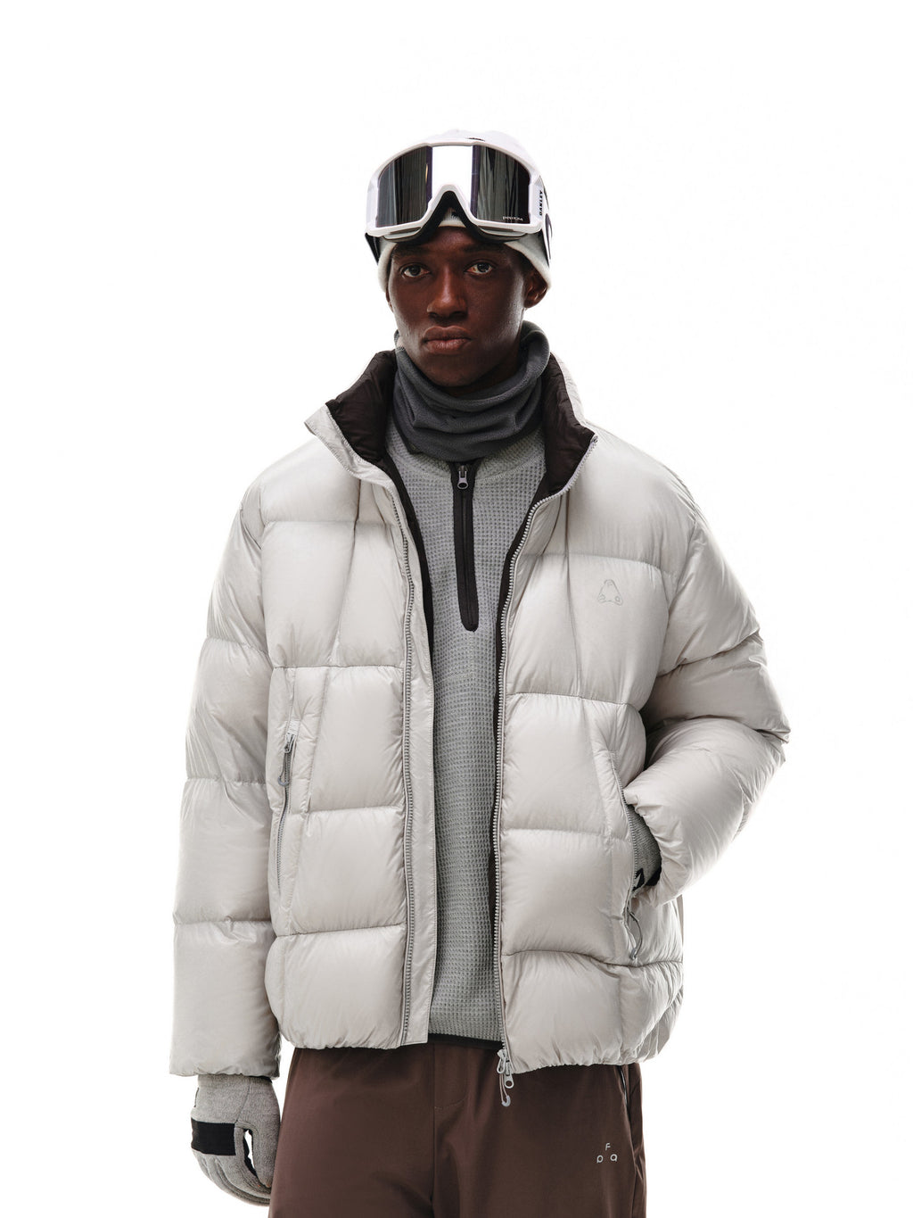 FPA 800FP 95% White Duck Down Textured Stand Collar Down Jacket