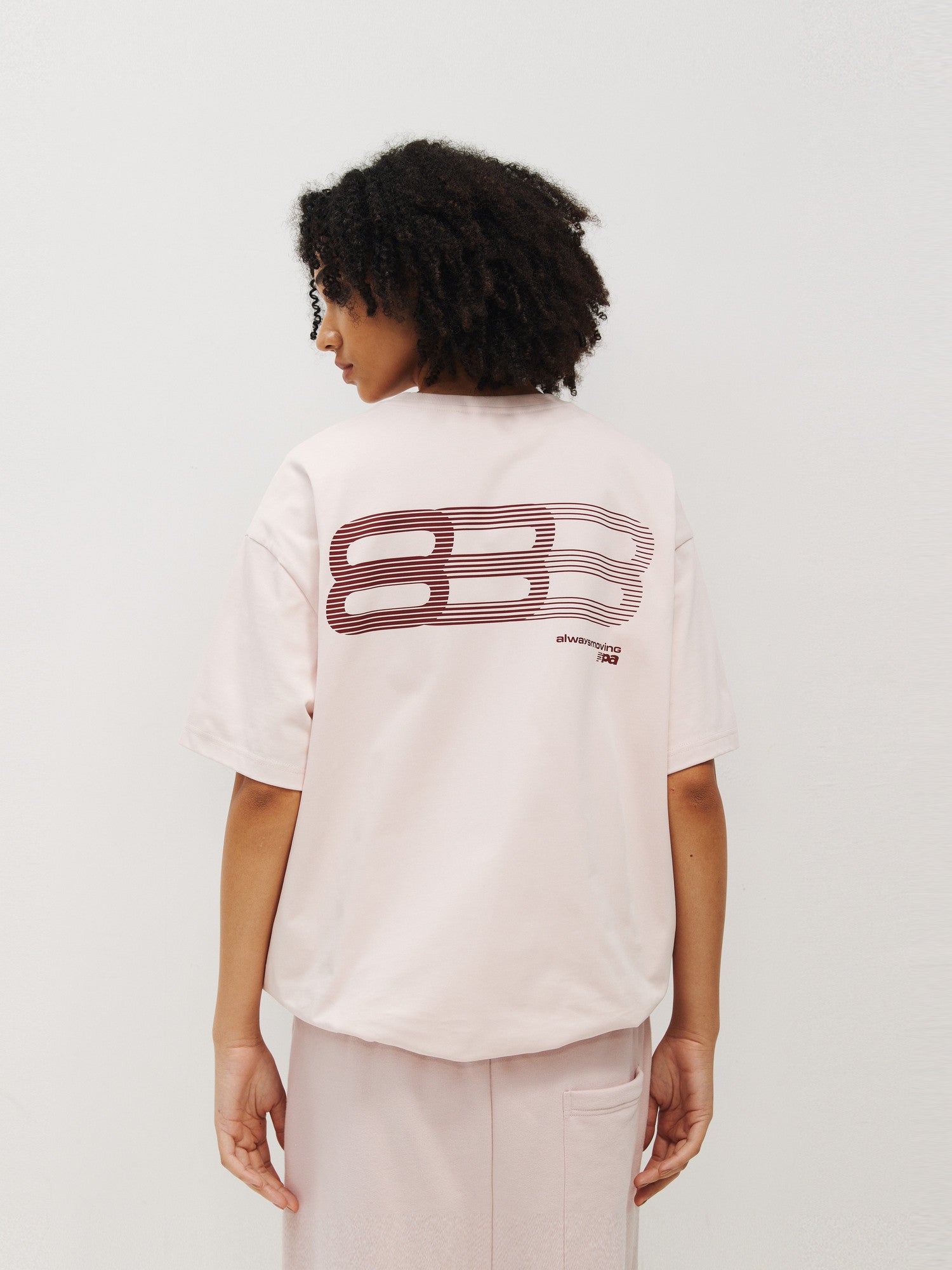 FPA Gradient Track Graphic Short Sleeve T-Shirt - Chinese Streetwear Trendy American Style Couple Summer Loose Crew Neck Tee for Men