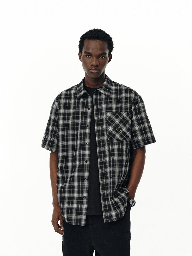 FPA Classic Plaid Short-Sleeve Shirt – American Retro Check Pattern, Loose Fit Summer Casual Shirt