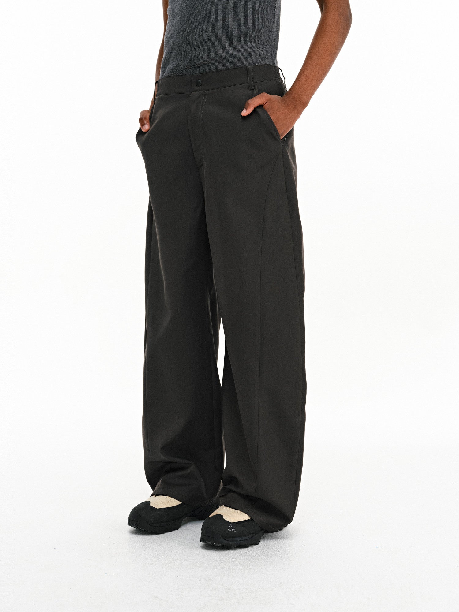FPA Water-Repellent Curved Hem Outdoor Pants – Chinese Streetwear Trendy Loose Wide-Leg Athletic Casual Trousers for Spring/Autumn