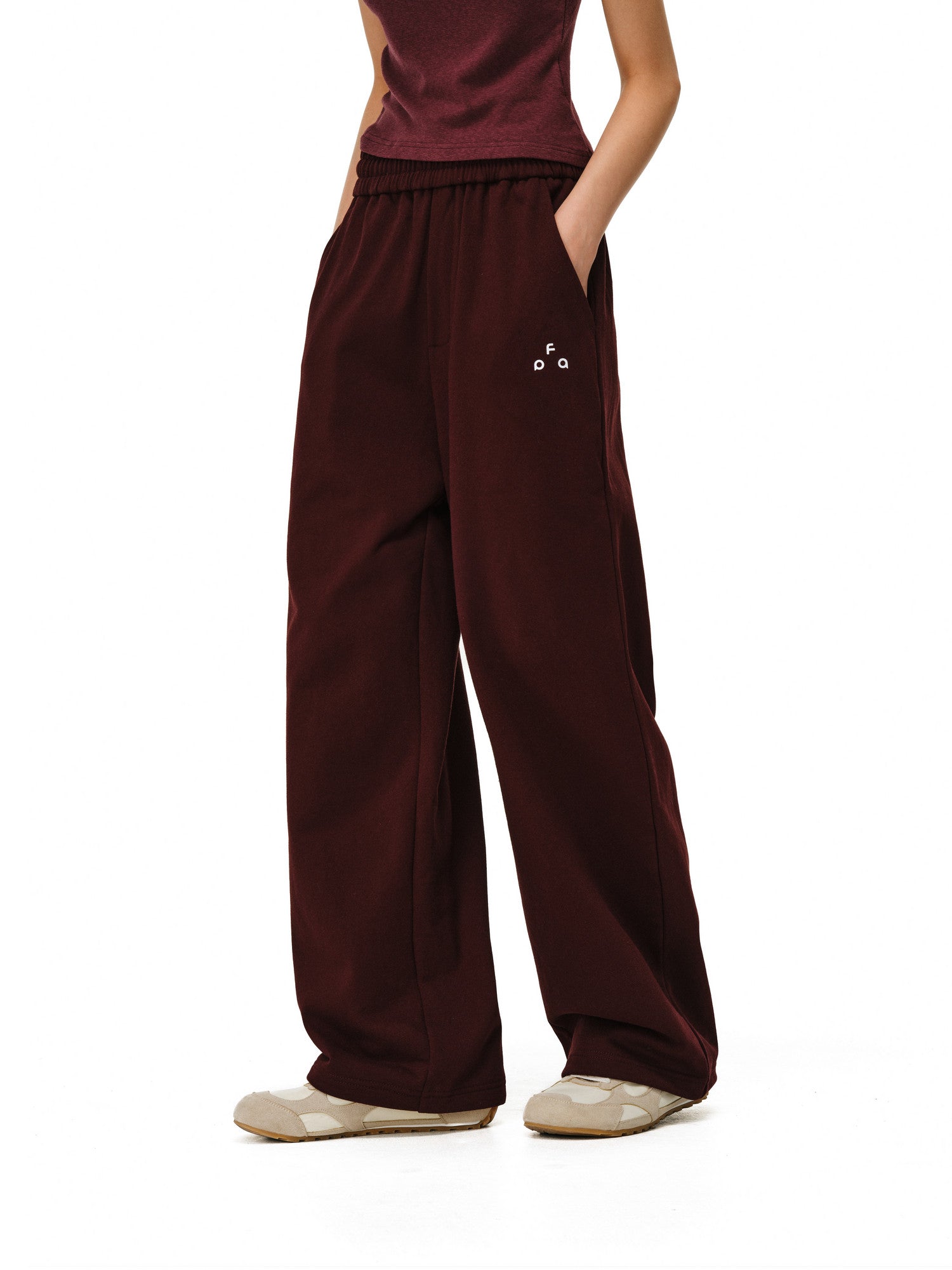 FPA Heavy Terry Warm Fleece Sweatpants – Casual Relaxed Unisex Straight-Leg Long Pants for Spring and Autumn