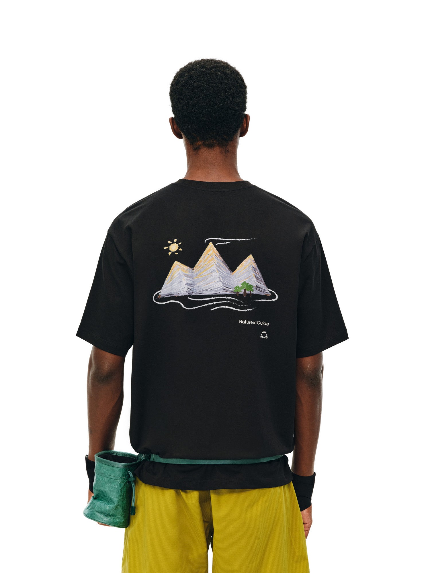 FPA COOLMAX Lyocell Mountain Print Short Sleeve T-Shirt for Men - Summer Cooling Breathable Crew Neck Athletic Tee
