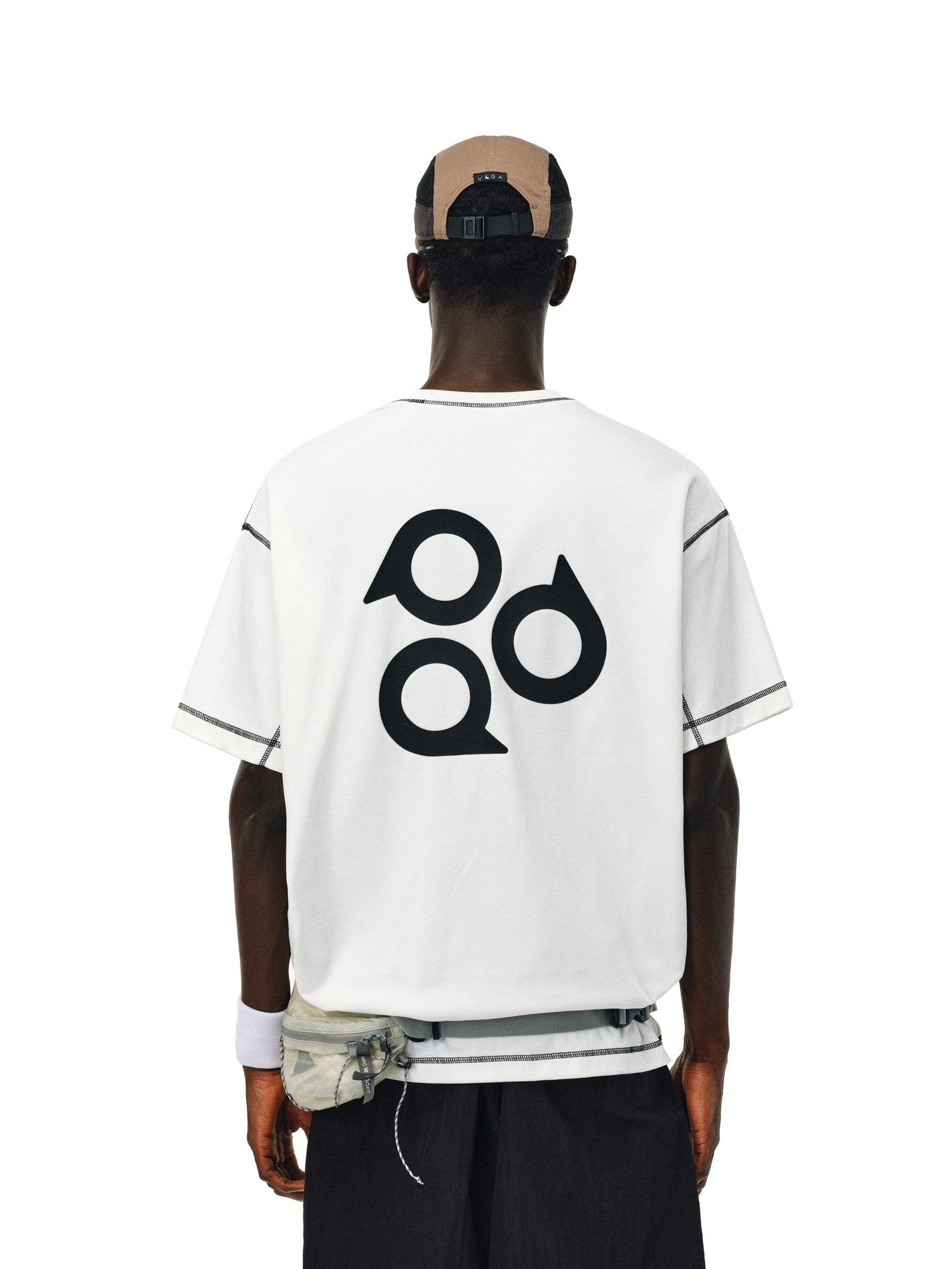 FPA Basic Hasselblad Line Logo Short Sleeve T-Shirt - Summer Crew Neck Loose Casual Couple Style Chinese Streetwear White Tee