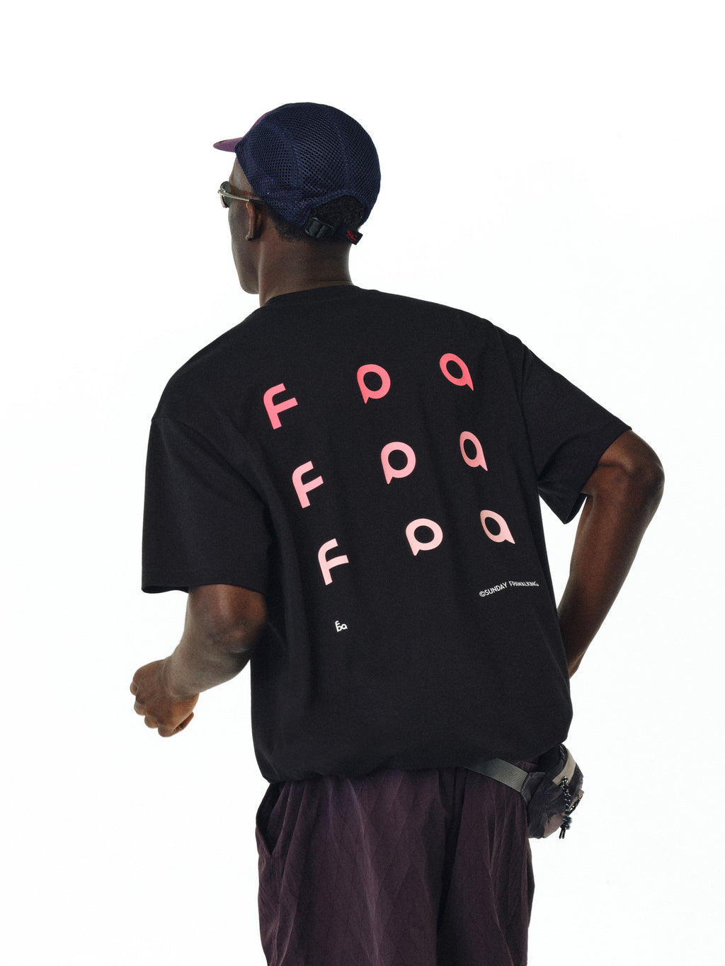 FPA Cool-Touch Ice-Skin Long-Staple Cotton Short-Sleeve T-Shirt | Chinese Streetwear Summer Crewneck Oversized Couple Tee in Black