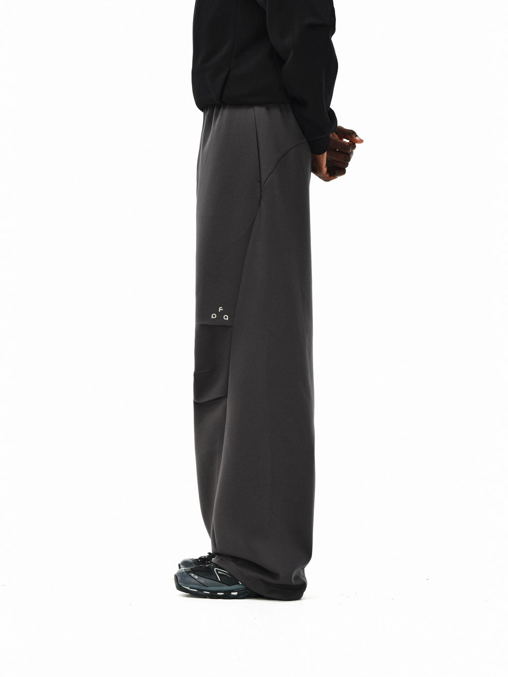 FPA Athletic Quick-Dry Mesh Stretch Air Layer Casual Sweatpants – Chinese Street Style Loose Wide-Leg Black Long Pants