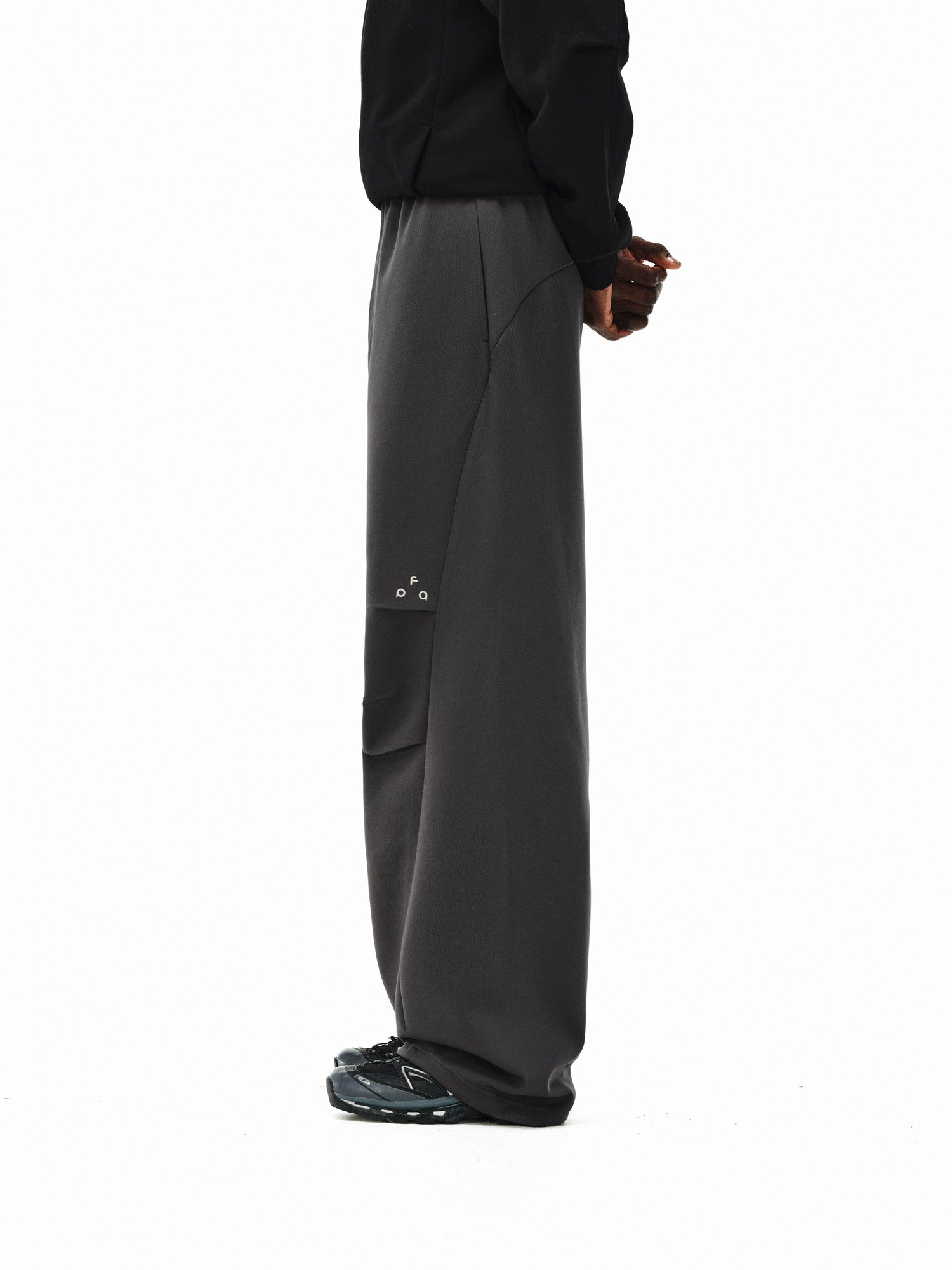 FPA Athletic Quick-Dry Mesh Stretch Air Layer Casual Sweatpants – Chinese Street Style Loose Wide-Leg Black Long Pants