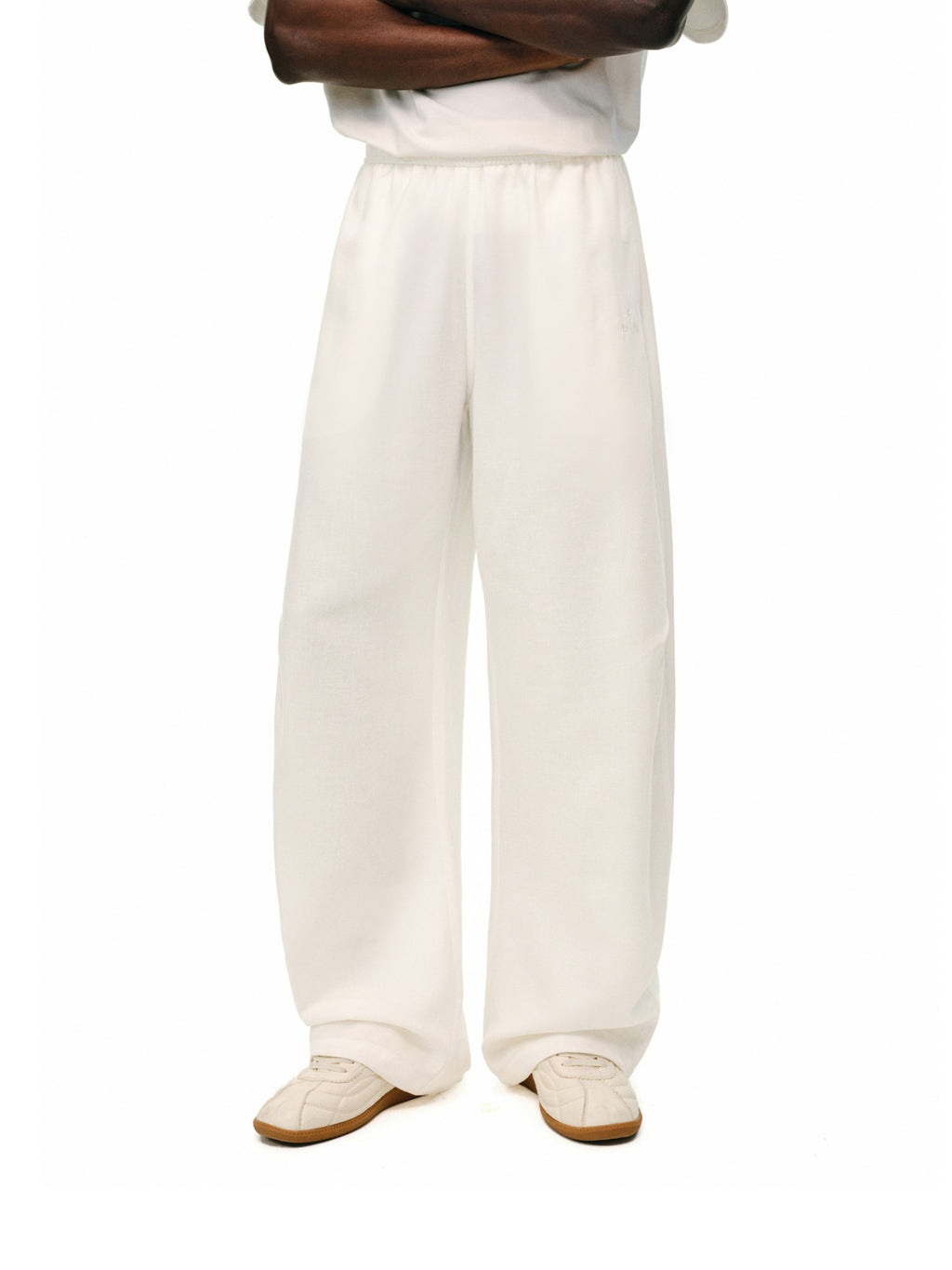 FPA Men's Antimicrobial Tencel Linen Relaxed Curved Casual Pants – Fall Basic Loose-Fit Trousers
