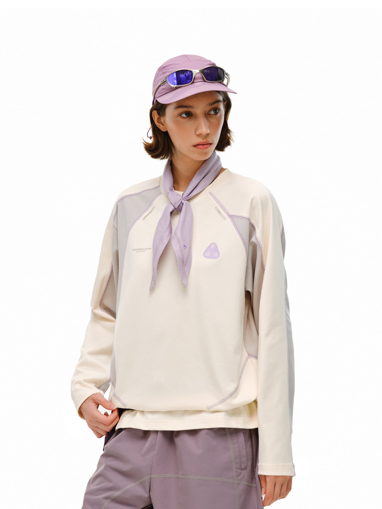 FPA Quick-Dry 7A Antibacterial Anti-Mite Cool-Touch Long-Sleeve Outdoor Sports Color-Block Round Neck Casual Couple T-Shirt