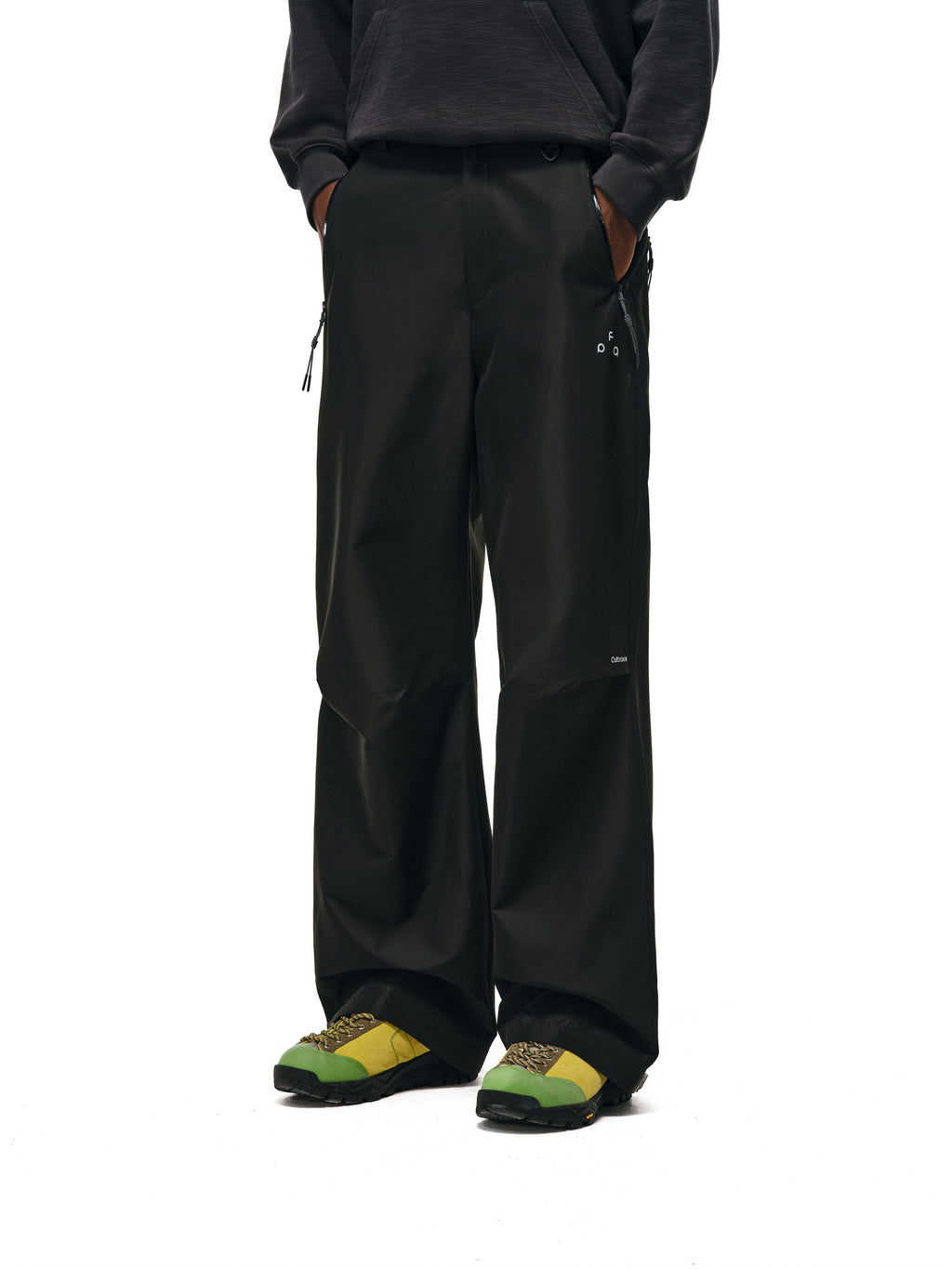 FPA Outdoor Paratrooper Pants – Hiking Straight-Leg Unisex Zip Windproof Waterproof Casual Black Long Pants for Men